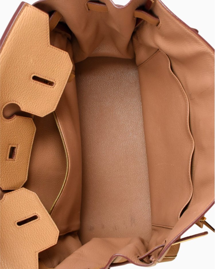 Bolsa Hermès Original Birkin 35 Alezan Caramelo feminina